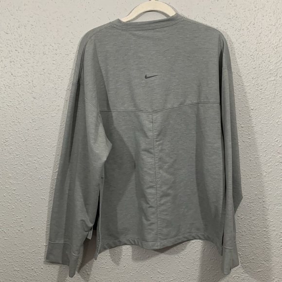 Nike Yoga Dri-fit Crew Neck Oversized Gray Sweatshirt size S - Picture 4 of 14